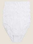M&S 5pk Cotton Rich Lycra® High Leg Knickers