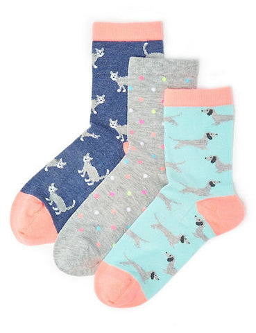 3 Pack of Super Soft Animal Print Socks