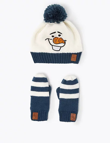 M&S Kids' Disney Frozen™ 2 Olaf Hat & Mittens Set