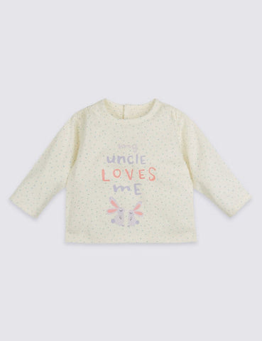 My Uncle Loves Me Pure Cotton Spotted Top