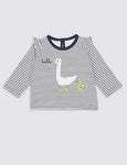 Pure Cotton Striped Sweatshirt