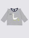 Pure Cotton Striped Sweatshirt