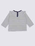 Pure Cotton Striped Sweatshirt