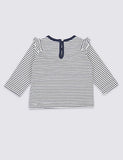 Pure Cotton Striped Sweatshirt