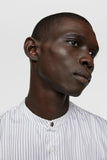ZRA Mao Collar Stiped Shirt