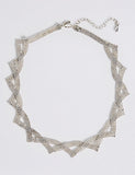 M&S Silver Plated Ball Chain Collar Necklac