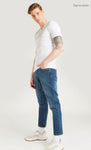 Splash Solid T-shirt with V-neck and Short Sleeves