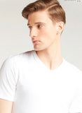 Splash Solid T-shirt with V-neck and Short Sleeves