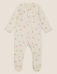 M&S 3pk Organic Cotton Printed Sleepsuits