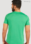 Splash Solid V-neck T-shirt with Short Sleeves