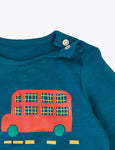 M&S 3 Pack Organic Cotton Car Print Sleepsuits