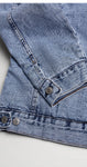 ZARA DENIM JACKET WITH FAUX SHEARLING
