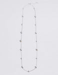 M&S COLLECTION Silver Plated Assorted Station Beads Long Necklace
