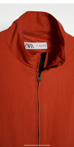 ZARA TECHNICAL JACKET WITH POCKETS RED