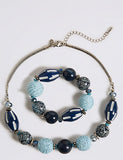 M&S COLLECTION Paisley Bead Necklace & Bracelet Set