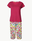 M&S Pure Cotton Summer Cropped Pyjama Set
