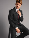 M&S Black Tailored Fit Italian Wool Suit