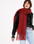 M&S Boucle Tassel Scarf
