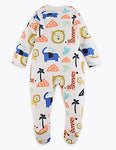 M&S A set of overalls made of 100% cotton for a newborn (3 pcs.)