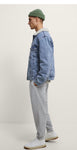 ZARA DENIM JACKET WITH FAUX SHEARLING