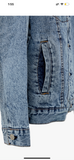 ZARA DENIM JACKET WITH FAUX SHEARLING
