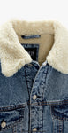 ZARA DENIM JACKET WITH FAUX SHEARLING