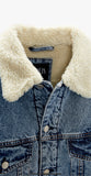 ZARA DENIM JACKET WITH FAUX SHEARLING