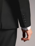 M&S Black Tailored Fit Italian Wool Suit
