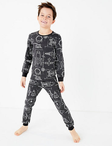 M&S Dreamskin® Cotton with Stretch Pyjama Set
