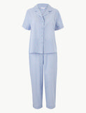 M&S Dobby Short Sleeve Pyjama Set