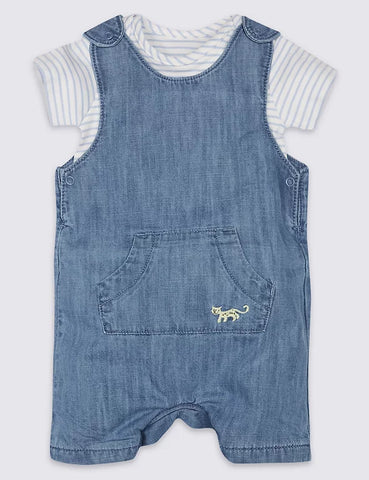 2 Piece Dungarees & Bodysuit Outfit
