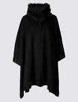 M&S Fur Collar Knitted Wrap