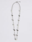 M&S COLLECTION Pearl Effect Snail Station Necklace
