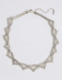 M&S Silver Plated Ball Chain Collar Necklac