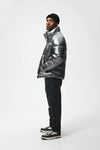 ZARA Champion Silver Puffer Jacket