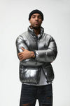 ZARA Champion Silver Puffer Jacket