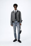 ZARA HoundStooth Textured Jacket