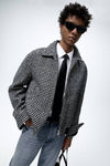 ZARA HoundStooth Textured Jacket
