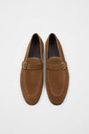 ZARA Leather Loafers With Buckle