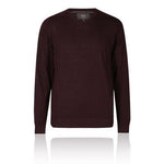 M&S Aubergine Extra Fine Merino Wool V-Neck Jumper