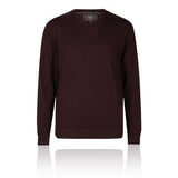 M&S Aubergine Extra Fine Merino Wool V-Neck Jumper